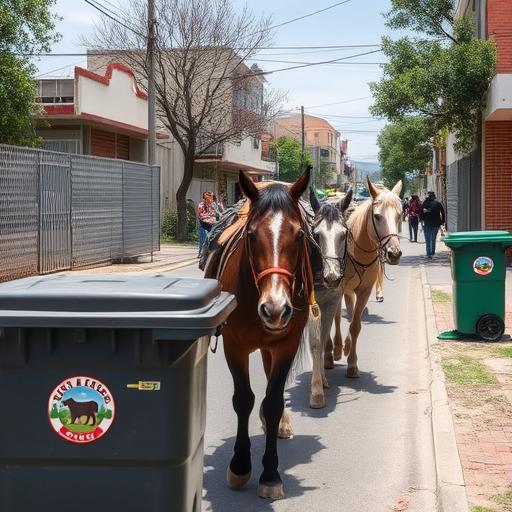 Villa de Pozos incumple ley al usar animales de tiro para recolectar basura