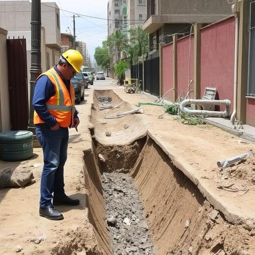 Mauricio Tabe supervisa obras por socavón en colonia América de Miguel Hidalgo