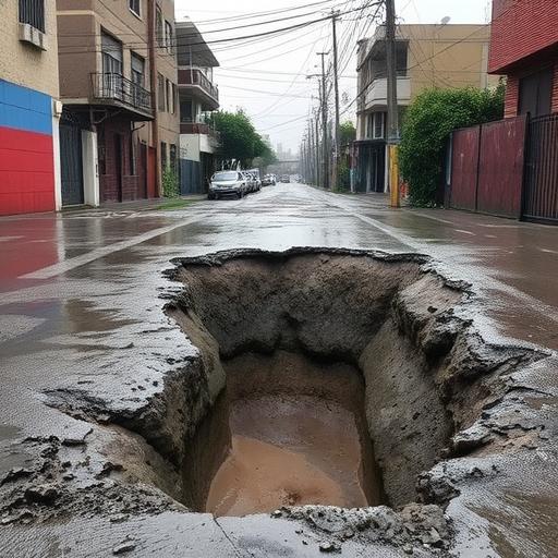 Gran socavón en Iztapalapa tras lluvias: autoridades descartan riesgo para vecinos